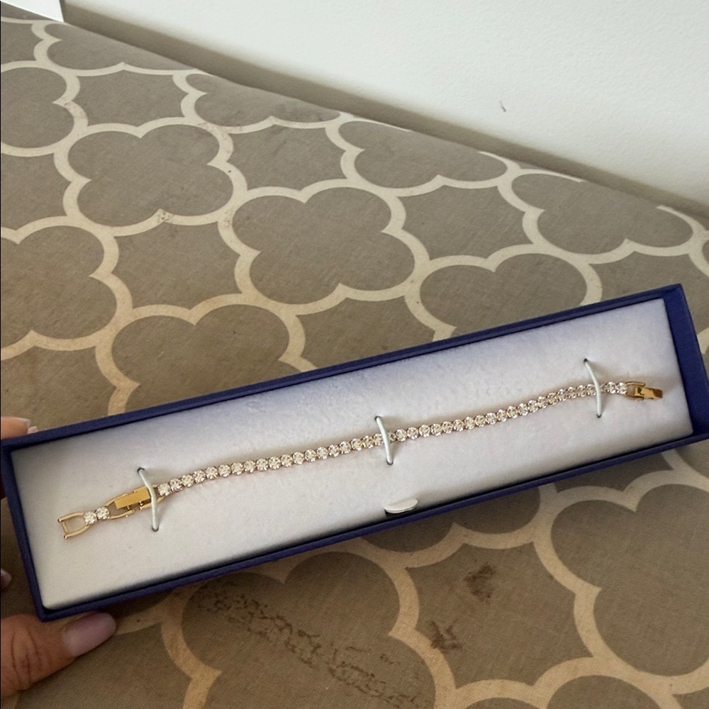 Swarovski Gold Tennis Bracelet